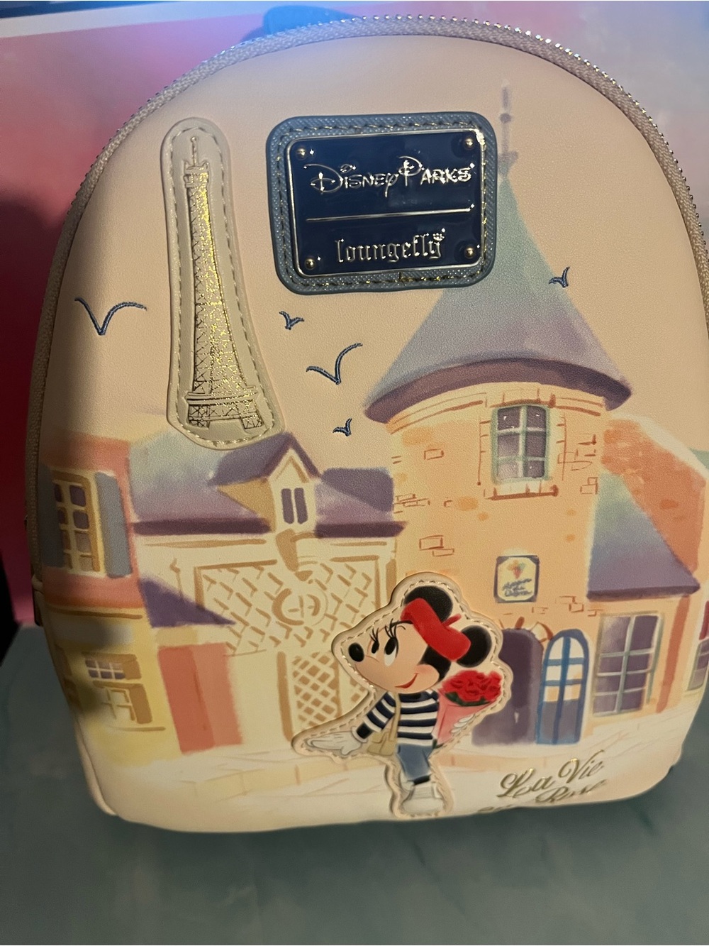 Loungefly Cream Mini Backpack with Pastel Accents